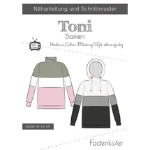 Fadenkäfer Papierschnittmuster Hoodie Toni Damen