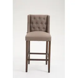CLP Barhocker Cassandra Stoff Antik-dunkel taupe