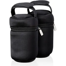TOMMEE TIPPEE Isoliertaschen für Natural Start Babyflaschen, Packung mit 2 Stk., tragbar und leicht, hält Wasser warm oder kalt, verstellbarer Riemen