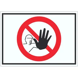 Privat Betreten verboten Symbol Aufkleber A6 (105x148mm)