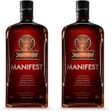 Jägermeister MANIFEST - 1 x 0,5l Superpremium Kräuterlikör 38% Vol. - Perfektion manifestiert mit einem anders gereiften Aroma – Im Eichenfass gelagert – Das Original aus Wolfenbüttel (Packung mit 2)