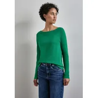 STREET ONE Langarmshirt, mit U-Boot Ausschnitt STREET ONE vibrant green