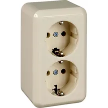 Elso Schuko-Steckdose 2-fach 16A perlweiß 1 St.