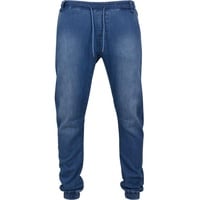 URBAN CLASSICS Knitted Denim Jogpants in blau Größe XXL