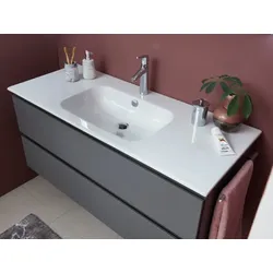 Pelipal Pcon Keramikwaschtisch##Maßvariabel Breite 620 mm Beckenmittelpunkt (BMP) in mm von rechts angeben! Außenrundun .. BVE022S12201-____