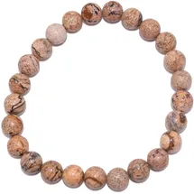 FIRETTI Armband FIRETTI "Schmuck Geschenk Armschmuck Armkette Edelstein Farbstein Jaspis" Gr. 20, braun (braun, braun), Armbänder, Damen, 20, Silikon Stein, Silikon, Stein, Armband, Made in Germany - mit Jaspis