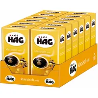 Cafè Hag Klassisch mild Vollmundiges Aroma Entkoffeiniert Filter-Kaffee 12x 500g