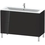 Duravit Waschtischunterschrank 2 Auszüge 122 x 70,4 x 48,1 cm Schwarz Hochglanz