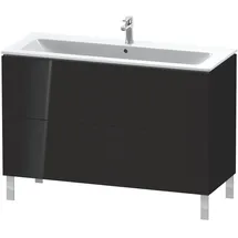 Duravit Waschtischunterschrank 2 Auszüge 122 x 70,4 x 48,1 cm Schwarz Hochglanz