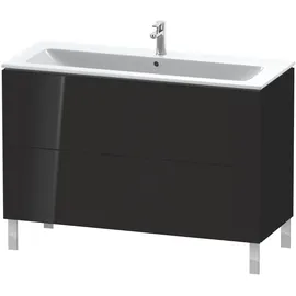 Duravit Waschtischunterschrank 2 Auszüge 122 x 70,4 x 48,1 cm Schwarz Hochglanz