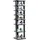 Costway Schuhregal 25 x 110 x 28 cm schwarz