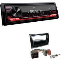 JVC KD-X182DB 1-DIN Media Autoradio AUX-In USB DAB+ mit Einbauset für Fiat Bravo 2007-2014