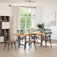 VidaXL Esstisch Hellbraun 200x100x74 cm Massivholz Eiche Rechteckig