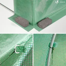 VOUNOT VOUNOT® Gewächshaus Foliengewächshaus Winterfest Tomatenhaus Folientunnel, 4x3x2m 12m2