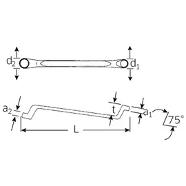 Stahlwille Doppelringschlüssel 20 A 9/16 X 5/8