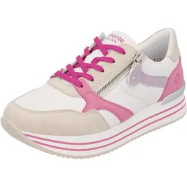 remonte Plateausneaker Beige/Weiß/Pink Damen 39