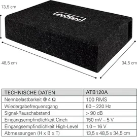 Axton ATB120A 8“ Aktiv-Gehäusesubwoofer – Jetzt kaufen
