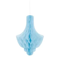 Kronleuchter Dekoration hellblau 33,5 cm