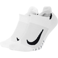 Nike Multiplier No-Show Laufsocken 2er Pack Weiß,