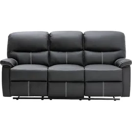vente-unique Sessel Relax Kunstleder 75 x 112 x 87 cm Schwarz