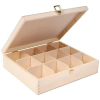 Creative Deco Große Teebox Holz aus Natürliches Kiefernholz |