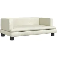 SYFAXTM Kindersofa Creme 80x45x30 cm Samt - Creme
