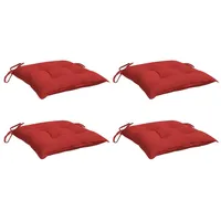 VidaXL Stuhlkissen 4 Stk. Rot 40x40x7 cm Oxford-Gewebe