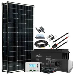300W Solaranlage Autark XL-Master mit 150Ah AGM Akku u. Wechselrichter
