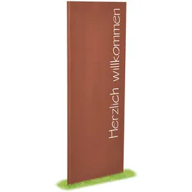 prima terra Sichtschutzelement 60 x 158 cm Braun/Metall