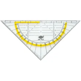Wedo Geodreieck 16 cm transparent