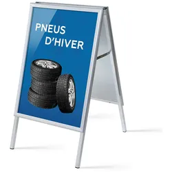 SHOWDOWN Displays Showdown Kundenstopper - DIN A1 - Komplett-Set - Pneus d'hiver Französisch - Blau/Schwarz