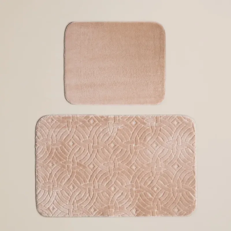 English Home Badematten-Set 60x80 cm + 40x60 cm Hellbeige