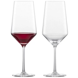 Zwiesel Glas Rotweinglas Pure Rotweingläser 680 ml 2er Set, Glas weiß