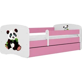 raumhirsch furniture Kinderbett Panda 80 x 180 cm Holzwerkstoff rosa