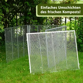 NATIV Komposter mit Bodengitter, 750 Liter Volumen, Metallkomposter