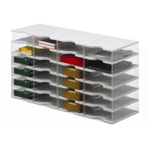 Styro Sortierstation »styrobig Quadro, Tower« 24 Fächer grau/transparent