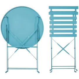Beliani Balkonset 3-tlg. Blau
