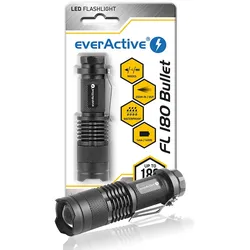 everActive FL180, Hand-Blinklicht, Schwarz, Aluminium, Tasten, LED, 1 Lampen