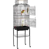 Yaheetech Vogelkäfig Vogelbauer Vogelvoliere Käfig Bauer Vogelhaus Vogel Wellensittich Kanarien 46 x 35 x 162,5 cm