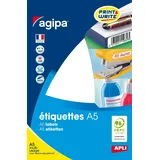 Agipa Universaletiketten 15 mm rund Weiß