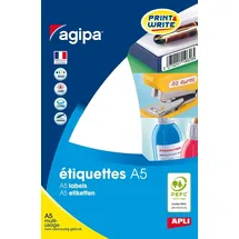 Agipa Universaletiketten 15 mm rund Weiß