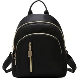 BSTCAR Mini Rucksack Damen Mädchen, Mode Kleine Rucksäcke Damen, Kleine Pu Leder Minirucksack Schule Buch Taschen Reise Tagesrucksack Lässig Wasserdichte Rucksack Schwarz