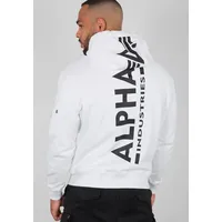 Alpha Industries Back Print Kapuzenpullover White M