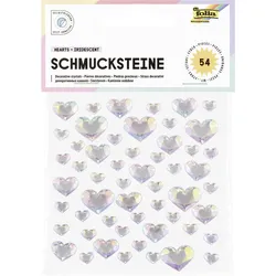 folia Schmucksteine HEARTS IRIDESCENT transparent