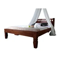 Massivmoebel24 - Bett Akazie 180x200x90 nougat lackiert oxford 230