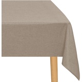 JIUZHEN Khaki Tischdecke Abwaschbar Tischdecken Leinenoptik für Esszimmer, Garten, Outdoor,Hochzeiten Wasserabweisend Tischtuch Eckig 135x300 cm