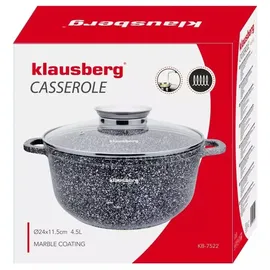Klausberg Topf mit Marmorbeschichtung 4,5l 24cm KB7522