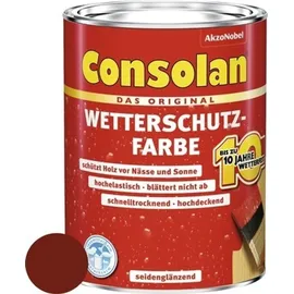Consolan Wetterschutz-Farbe 750 ml schwedenrot seidenglänzend