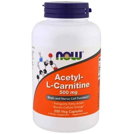 NOW Foods Acetyl L-Carnitine, 500mg 200