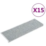 vidaXL Treppenmatten Selbstklebend Sisal-Optik 15 Stk. 65x21x4 cm Blau